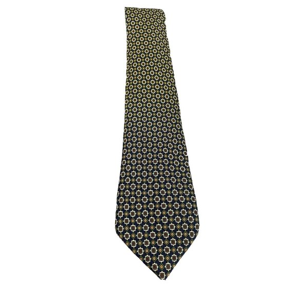 H. Stockman Atlanta Mens Colorful Geometric Silk Neck Tie 3.5‎ x 60 - Picture 1 of 7